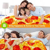 Couverture Pizza Double Face, Couvertures Alimentaires Drôles Couvertures Réalistes en Forme d'Aliments, Couverture pour Enfants pour Tous