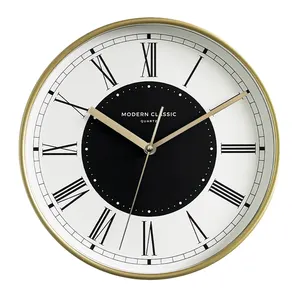 Relógio de parede personalizado de plástico para sala de estar, relógio redondo silencioso de luxo para presente, moda nórdica criativa, atacado