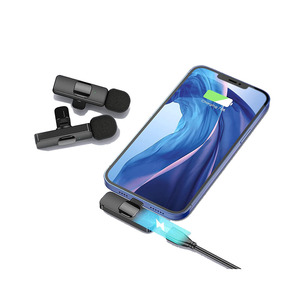 K9 Professional Lightning Microphone de poche sans fil sans fil Portable Video Podcast Interview Vlog Recording Phones - Product Image 1