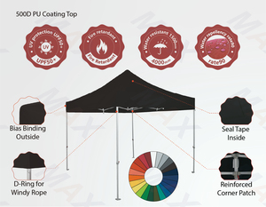 Thương mại ngoài trời marquee hexteel 1010 Đen Lều vĩnh viễn Lều cấu trúc cho Trại Ngoài Trời gazebo lều - Product Image 3