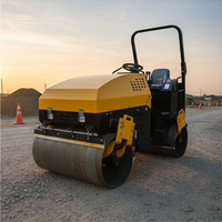 Compacteur vibrant à tambour unique diesel de 1 à 3 tonnes avec roues en acier, mini-compacteur vibrant autoporté pour routes