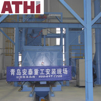 ATHI Q32 Machine de sablage électrique automatique de type table avec pompe moteur, table rotative sur chariot, capacité 30000 kg, contrôlée par PLC, haute performance