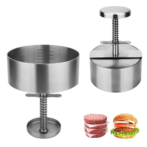 Bánh <span class=keywords><strong>Hamburger</strong></span> Báo Chí Burger <span class=keywords><strong>patty</strong></span> <span class=keywords><strong>Maker</strong></span> 304 thép không gỉ thịt lợn thịt bò bánh mì kẹp thịt Hướng dẫn sử dụng Báo Chí khuôn cho Nướng Vỉ nướng thịt công cụ - Product Image 2
