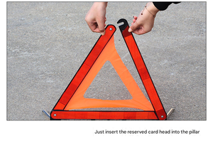 Xe Cảnh Báo Có Thể Gập Lại Tam Giác Phản Quang An Toàn Tripod Cho Xe Sự Phân Sự Khẩn Cấp Thiết Bị Khả năng Hiển thị Cao Thận trọng Tam Giác - Product Image 4