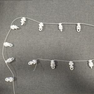 Corredores de cortina S Wave con ruedas, ganchos planeadores, rodillos de rueda silenciosos, polea portadora, onda ondulada, cortina plegable S, corredores de riel de pista - Product Image 2