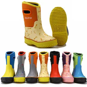 kids children neoprene rubber wellington rain shoes rain boots for toddlers wholesale