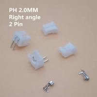 Connecteur femelle horizontale Longwei PH2.0mm à angle droit pour montage en surface (SMT) XH2.54 3A 250V, résistant aux hautes températures, pour applications automobiles