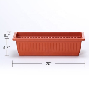 Macetas cuadradas rectangulares de plástico para decoración de plantas, macetas de decoración de balcón para exteriores - Product Image 4