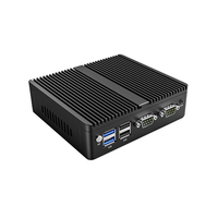 Mini PC de control industrial todo en uno, sin ventilador, a prueba de polvo, puerto de red dual, host de microordenador integrado, pantallas de oficina de baja potencia