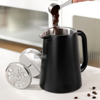 Cafetière à piston HIGHWIN au design moderne, à double paroi isolée, 350 ml, 700 ml, 1000 ml, en acier inoxydable 304, pour la cuisine domestique