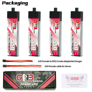 GAONENG GNB 1S 3.8V HV 550MAH 100C A30 หัวพลาสติก RC แบตเตอรี่ลิโป้ มินิควอด FPV Emax NanoHawk - Product Image 5