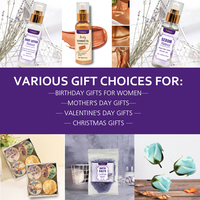 Coffret cadeau spa lavande pour femme-Lotion corporelle, sel de bain, huile essentielle, fleur de savon et bougie parfumée Relaxant Home Care