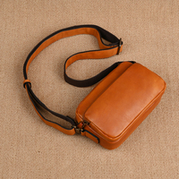 Sac Messager Homme en Cuir Véritable Personnalisé, Imperméable et Durable, Toutes Saisons, Tendance, Coton Crazy Horse, Vente en Gros