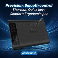 Tableta Gráfica USB KSTAR 1060 V1 de 10x6 Pulgadas, Resolución de 5080 LPI, 16384 Niveles de Presión, Velocidad de Respuesta de 266, Enseñanza en Línea, Digital