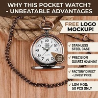 Montres personnalisées OEM/ODM avec logo sur mesure, cadran personnalisé, mouvement à quartz japonais, montre de poche, cadeau de Noël, article promotionnel pour événements et clubs