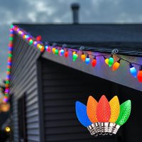 Weihnachts feiertags schnur hell gefärbt E12 E17 E14 Handels klasse 0,5 W C7 C9 Weihnachts kerzen birne zur Dekoration