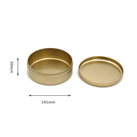 Boîte en étain ronde de qualité alimentaire couleur or rose personnalisée pour biscuits, bonbons, chocolat, emballage cadeau