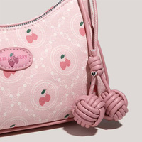 Sac à bandoulière léger personnalisé avec logo pour le shopping, motif fraise de dessin animé