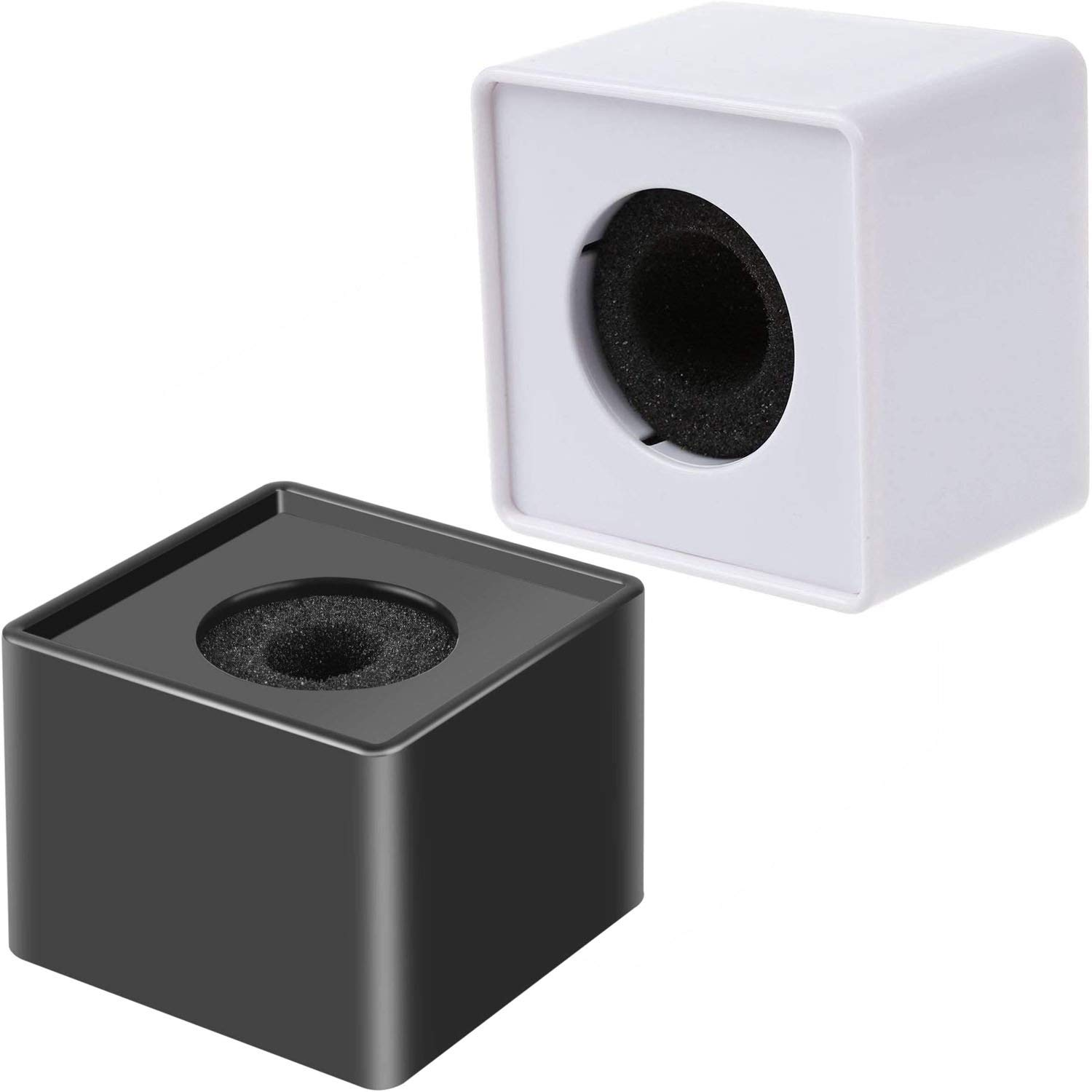 NOVISON <strong>Custom</strong> ABS Material Editing Calibration Tools for Handheld <strong>Microphone</strong> <strong>Cube</strong> Holder with Interview <strong>Logo</strong> Box Advertising