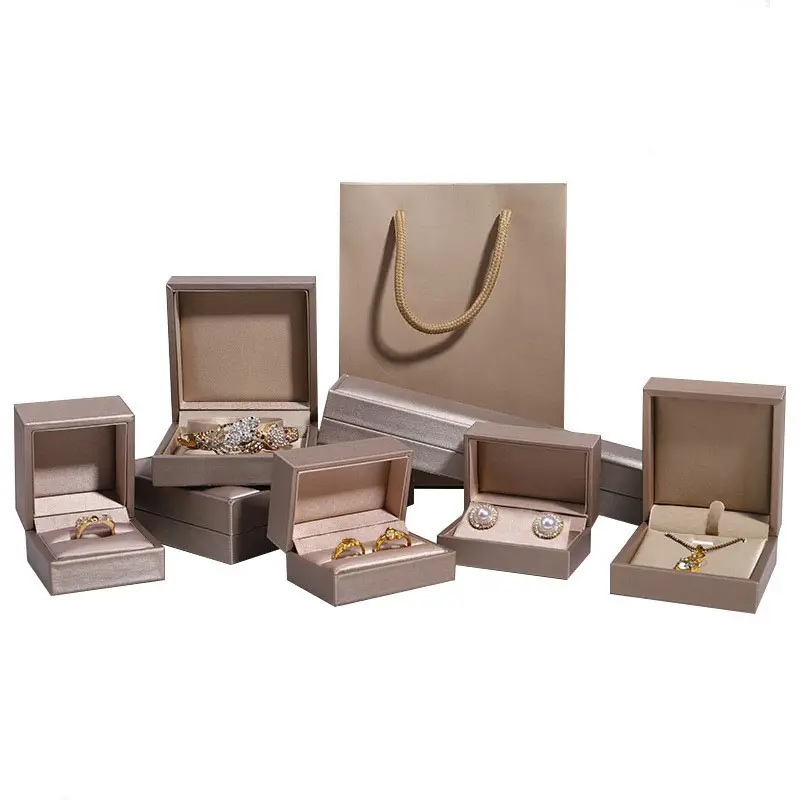 SSeeSY – ensemble de bijoux en cuir PU, luxueux, personnalisé, Bracelet, collier, bague, coffret cadeau, boîte d'emballage, vente en gros