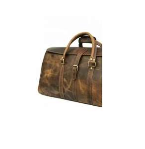 Sac de voyage en cuir véritable pour homme et femme, sac à vêtements, meilleur bagage à main en cuir véritable, sac unisexe de qualité supérieure, fournisseurs premium - Product Image 2