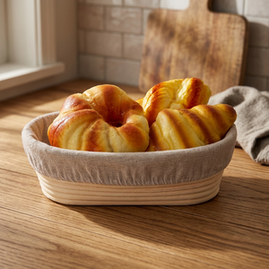 Cesta de Mimbre Ovalada Beneton para Fermentar Pan, con Diseño Flexible y Ecológico para Hornear Pan de Levadura y Almacenamiento en la Cocina - Product Image 3
