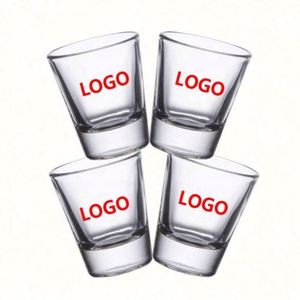 Vasos de Chupito Transparentes, Irrompibles, Duraderos y Portátiles, con Logotipo Personalizado, de Cristal sin Plomo, Capacidad de 30-50 ml, en Oferta - Product Image 1