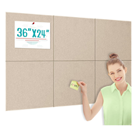 Nouveau produit, fournisseur d'or, personnalisation, grand panneau d'affichage en liège insonorisant auto-adhésif, alternative aux carreaux muraux pour les murs