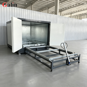 <span class=keywords><strong>Four</strong></span> de cuisson industriel pour peinture en poudre avec chariot, taille personnalisée, chauffage au gaz naturel pour séchage de poudres sur racks industriels, certifié CE - Product Image 2