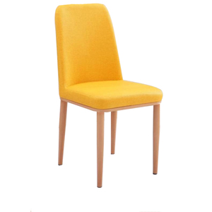 <span class=keywords><strong>Chaise</strong></span> jaune <span class=keywords><strong>pas</strong></span> chère avec pieds en métal <span class=keywords><strong>de</strong></span> style nordique, chaises rembourrées scandinaves pour restaurant, chaises <span class=keywords><strong>de</strong></span> salle à manger - Product Image 5