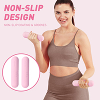 QUADRAFIT QSDB2 Logo personnalisé Écologique Unisexe Barres d'haltères en silicone et fer pour la maison, la salle de sport, la musculation, le yoga et le Pilates