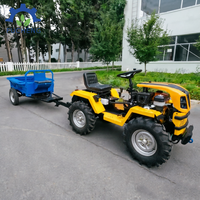 Tracteur compact 4x4 18 CV 6 vitesses Transmission 4F+2R Remorque de chargement Démarrage pratique Tracteur pour zones isolées sans électricité