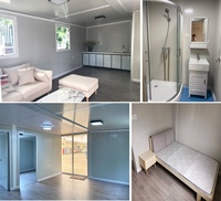 WELLCAMP Promotion : Maisons Conteneurs en Acier Extensibles Préfabriquées 20ft 40ft, Villa de Luxe Pliable, Mini-Maison 2-3 Chambres avec Salon
