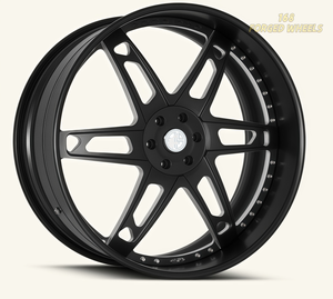 168 Ruedas Forjadas Personalizadas de 19-30 Pulgadas, Cinco Radios, Doradas y Negras, 2/3, para Ford Mustang <span class=keywords><strong>Shelby</strong></span> <span class=keywords><strong>GT500</strong></span>, <span class=keywords><strong>Chevrolet</strong></span> Camaro, Corvette C8 - Product Image 5