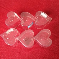 Groothandel Hart Vorm Clear Container Houder Schimmel Decoratieve Verlichting Met Plastic Cup Thee Kaars