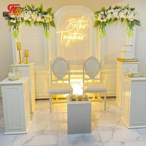 แผงฉากหลังอะคริลิคพีวีซีแบบพกพา 3 มิติ รุ่น SMOOTH Custom พร้อมป้ายไฟนีออน สำหรับตกแต่งซุ้มงานแต่งงาน - Product Image 4