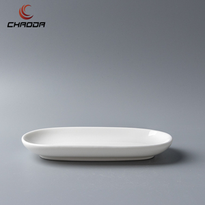 Porta Toallas Redondo <span class=keywords><strong>de</strong></span> Porcelana <span class=keywords><strong>de</strong></span> 6.5 Pulgadas, Plato Pequeño Blanco <span class=keywords><strong>de</strong></span> Cerámica, Platos Ovalados para <span class=keywords><strong>Tapas</strong></span> con Logotipo Personalizado - Product Image 4