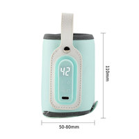Penghangat botol bayi pengisian daya USB portabel, pemanas tanpa kabel pintar panas untuk ASI bayi grosir OEM