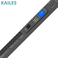 KALES(KLS) Smart PDU Série MD 32A Monophasé AC 200-240VAC 24+4 Prises C13/C19 20 Emplacements Noir Usage Industriel