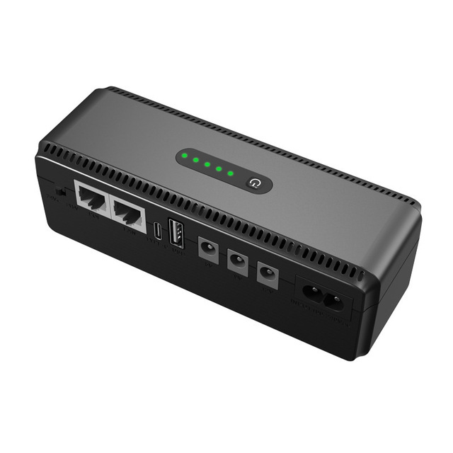 Poe Mini UPS 12V/9V/5V Router Optical Cat ONU Backup Mobile Lithium Battery Uninterruptible Power Supply