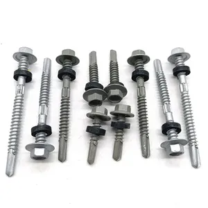 Tornillos para Techos de Alta Resistencia con EPDM - Acero Galvanizado, Cabeza <span class=keywords><strong>Hexagonal</strong></span>, Autoperforantes, Resistentes a la Intemperie, para Techos Metálicos y Revestimientos - Product Image 1