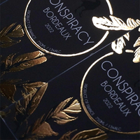 Feuille d'or personnalisée BOPP Etiquette cosmétiques 3D vernis adhésif étanche à l'huile logo en relief impression numérique autocollants d'emballage