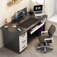 Bureau de direction moderne unique haut de gamme et chaise Table de bureau noire créative pour une utilisation scolaire