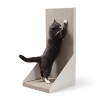 Griffoir pour chat en carton multifonctionnel en forme de L triangulaire, lit pour chat réglable, griffoir vertical pour chat