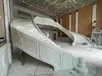 Escalier en colimaçon en marbre sur mesure, luxe, circulaire, moderne, pour intérieur, fourniture directe d'usine, villa, hôtel, projet commercial