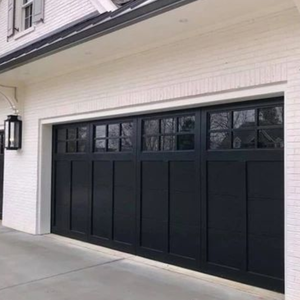 Seeyesdoor – ouvre-<span class=keywords><strong>porte</strong></span> <span class=keywords><strong>de</strong></span> <span class=keywords><strong>Garage</strong></span> en alliage d'aluminium, en verre dépoli moderne noir automatique 16X7 pour Villa - Product Image 1