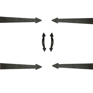 WEKIS Kit de quincaillerie décoratif magnétique en laiton noir antique pour portes de garage et de maison, avec faux charnières et poignées, pour l'extérieur et l'amélioration de l'esthétique extérieure - Product Image 3