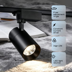 High Quality Commercial Lighting White <b>Black</b> Aluminum 10W 20W 30W <b>Ceiling</b> LED Track <b>Light</b> for <b>Modern</b> Shop Interior Lighting - Product Image 2