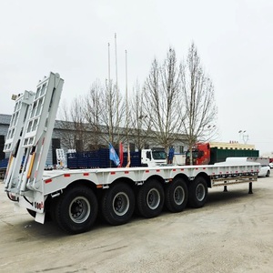 Remolque de plataforma baja hidráulica de 3-5 ejes con cuello de cisne para camión, 12.5x2.5x1.5m, 1001-2000kg, Shandong Fengniao - Product Image 1