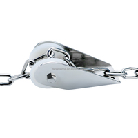 Support d'ancrage à plaque unique en acier inoxydable 316 avec rouleau, support de rouleau d'ancrage marin à roue unique pour guide de chaîne d'ancrage de yacht